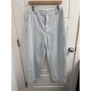 Sun-deh Women Light Blue Straight Leg Denim Pants Size 12 High Rise Cotton Twill